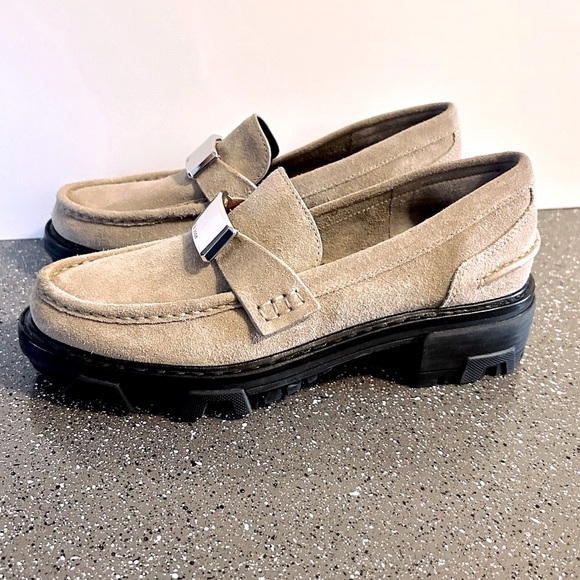 rag & bone Shoes - NEW Rag & Bone Women’s Light Sand Tan Suede Shiloh 2.0 Lug Loafers Size 8.5